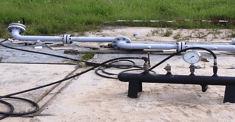 HYDROTEST WORK OF SPOOLS IN PROGRESS